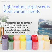 8 colores 5*5CM 5*7CM Velas perfumadas vibrantes | Fragancia premium de larga duración y sin humo | Perfectas para fiestas, eventos y decoración del hogar (cada tono = aroma único)