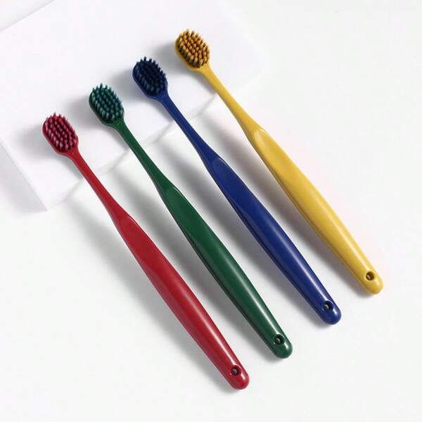 1pcs Macaron Couple Japanese Wide Head Toothbrush 2 Pcs Bamboo Charcoal Soft Hair