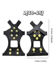 1 paire de crampons anti-dérapants à 10 dents pour l'extérieur, convenant aux hommes, aux femmes et aux personnes âgées. Grips en silicone légers pour surfaces glacées. Idéal pour le port en salle de sport pour femmes, leggings. - Multicolore - Voir 5