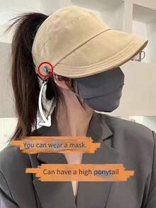 3pcs/1pc Women's Quick-Dry Solid Sun Protection Baseball Cap With Visor Brim, Summer Outdoor Golf Beach Hat, Suitable For Vacation, Beach, Gifts, Ponytail - Foldable - Sun Hat Quick Drying Summer Beach Outdoor - UV Protection Baseball Cap, Ultra-Light Fabric, Ultra-Light,