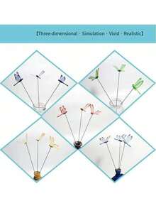 20 Stücke /30 Stücke 3D lebensechte Libellen Stecker, Garten Deko Blumentopf Anordnung, Heim Dekoration, Terrassen Deko, geeignet für Außen, Innen, Gewerbe, Hochzeit, Kindergarten