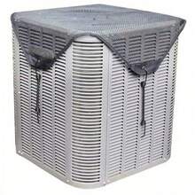 1 Piece Of High-Quality Outdoor Air Conditioner Cover - Super Durable, Windproof - Dustproof And Cold-Proof, With Breathable PVC Mesh Ventilation Design, Hexagonal Design, Air Conditioner Cover - màu đen - Xem 5