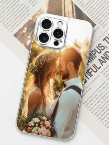 1pc Customized Photo TPU 1.0 Transparent Phone Case Compatible With IPhone 15 Pro Max/IPhone 16 Pro Max/IPhone 17 Air/IPhone 17 Pro Max, S24U/A36/A17, And Other Models - Gold - View 7