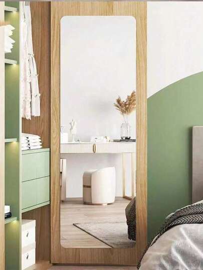 1pc DIY Acrylic Mirror, Bathroom Spiegel Makeup Unbreakable, Self Adhesive, No Installation Required. Wand Square Round Heart Shaped Waterproof Material, Peel Stick. view 3