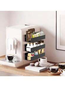1/2 Magnetic Side Storage Rack, Suitable For Refrigerators And Washing Machines - No Drilling Required, Stylish Black Metal Surface, Wall-Mounted Spice Organizer, Perfect Laundry Storage Rack - Multicolor - View 3