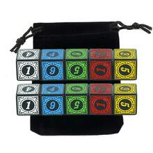 6-Sided Dice Set With Velvet Bag, 10pcs Tabletop Game Accessories, Perfect Christmas, Halloween Gift For Friends