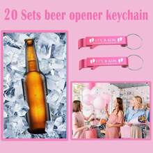60pcs/20set Baby Shower Decorations Baby Shower Gifts For Guest Gender Reveal Party Baby Shower Party Favors Baby Shower Bottle Opener Favors Beer Opener Keychain Thank You Cards Organza Bags And Jute Twine Baby Shower Party Favors For Guest Girls Baby Shower Gifts - Multicolor 2 - View 4