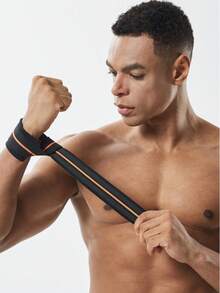 1 Pair Adjustable Non-Slip Wrist Wraps, Weightlifting Assistance Wrist Support For Fitness Strength Training - Multicolor - View 7