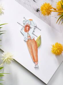 5 Stücke bunter Blumenmädchen-förmiger Dekorations-Set, aus Acrylmaterial festliche Atmosphäre Hängeornamente, geeignet für Feiertagspartyszenen, Heimdekoration, Garten, Hof, Wanddekoration