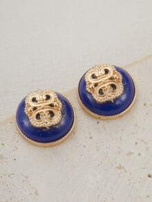 Eterna Glow 1 pasang anting-anting wanita vintage warna emas dengan motif geometris dan desain unik, cocok untuk aksesoris pesta kencan dan hadiah. - anting-anting - View 4