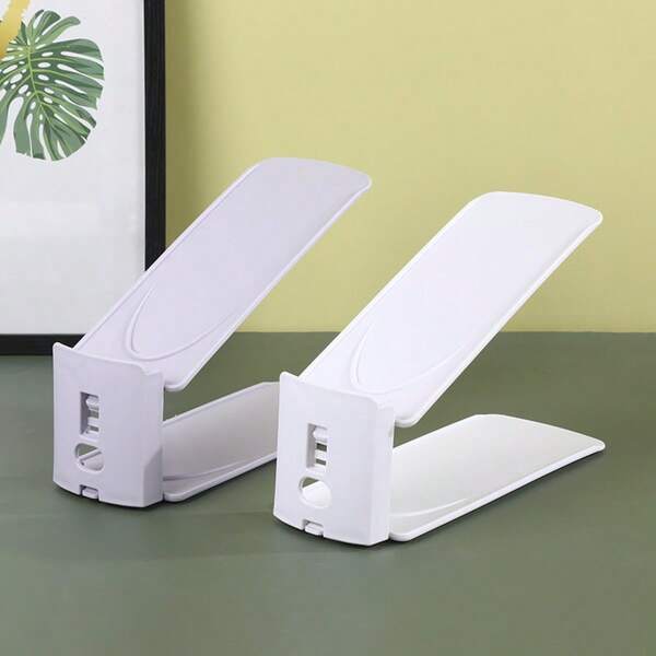 1 قطعة خزانة تخزين أحذية قابلة للتعديل ذات طبقتين مع حاجز متعدد الطبقات - رف منظم لمدخل المنزل يوفر المساحة للأسر الحديثة