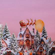 1pc Creative Christmas Scene 3D Greeting Card, Home And Party Atmosphere Decorative Items, Birthday Card, Surprise Gift For Friends, Gift For Parents, Suitable For All Kinds Of Festival, Celebration & Parties