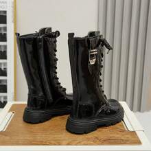 1 Pair Teen' Boots, New Autumn/Winter 2025 Collection, Teen's High-Top Boots, Mid-Calf Casual Versatile Outdoor Shoes