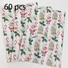 60/30/10 Christmas Gingerbread Man Tissue Paper - 20x34 Inches Gingerbread And Polka Dot Design, Lightweight Protective Packaging, Santa Claus, Christmas Stockings, Lights, Christmas Tree Leaves, For Gift Wrapping, Fragile Item Protection, Holiday Decorations (Candy Cane Stripes, Blue Stars), Gingerbread Decorations, Holiday Wrapping, Holiday Style, Holiday Theme Prints, Seasonal Wrapping, Holiday Decorations, Party Planning Christmas Christmas Decorations Christmas Pajamas Christmas Gifts Christmas Decor