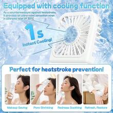 Handheld Portable Fan With Ice Cooler,6 In 1 7000mAh USB Rechargeable Foldable Personal Hand Held Fan,Power , LED Display, 5+2 Speeds For Travel/Summer/Concerts/Lash, Gifts For Men Women - 粉色 - 查看 4