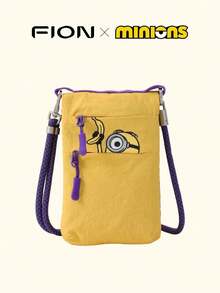Minions Outdoor Sweat-Proof Running Cell Phone Bag Multifunction Nylon Cell Phone Holster Small Crossbody Bag Gym Fitness Cell Phone Key Holder Pouch Bag Casual Shoulder Bag - Yellow - View 6