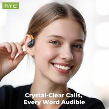 HTC NE12 KI-Übersetzungs-Ohrhörer mit offenem Ohrdesign, Hochwertige Audioqualität, nahtlose Kommunikationsübersetzung, ideal für Geschäft, Studium und Reisen