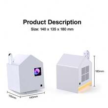 YJMOYE Heimprojektor HD 4K Niveau Lässig Unterhaltung Smart Projektion Tragbarer Schlafzimmer Filmprojektor unterstützt Smartphone Spiegelung