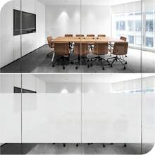 1 Roll Frosted Window Privacy Film Heat Control UV Blocking Static Cling Non-Adhesive Reusable Door Coverings For Bathroom Home Office