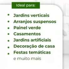2 Arranjos Completos Com 2 Vasos + 4 Metros De Cordão Artificial Folhagem Decoração