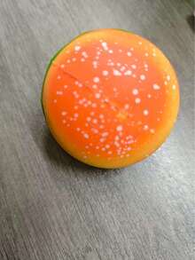 5 piezas de juguetes apretables realistas de hamburguesa: elásticos, con un fuerte rebote, pueden aliviar el estrés para adultos - Multicolor - Ver 7