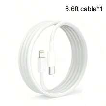 快速充电和高效数据传输线兼容 14 Pro Max/14 Pro/14 Plus/14/13/12/11/XS/XR/8/7/6、iPad、笔记本电脑系列兼容 14 Pro Max、14 Pro、14 Plus、13 Pro Max、13 Pro、13、12 Pro、12、11、XS、XR、8 Plus、8、7、6、5、SE，适用于 iPad Lightning 充电器 MFi 认证 - 白色 - 查看 10