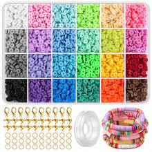 2400 Stücke/4800 Stücke/7200 Stücke/9600 Stücke/12000 Stücke weiches Ton Perlenset, Cut Out Perlendesign, geeignet für DIY Halsketten, Armbänder, Dekorationsperlen, handgemachte Geschenke für den Alltag, Abschluss, Feste, Partys - Polymer-Ton - Übersicht 15