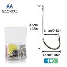 MAFIMOEA 20 piezas Juego de Anzuelos para Camarones, Anzuelos de Pesca de Acero al Carbono con Barbas para Agua Dulce y Salada, Cebo para Camarones, Adecuado para Lubina, Bagre, etc.