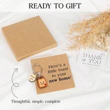 Bread Toast Keychain Women, Divorce Gifts Women, New Job Gifts Women, Gifts Teenage Girls, New Beginnings Gifts Women, College Her - New Home - View 7