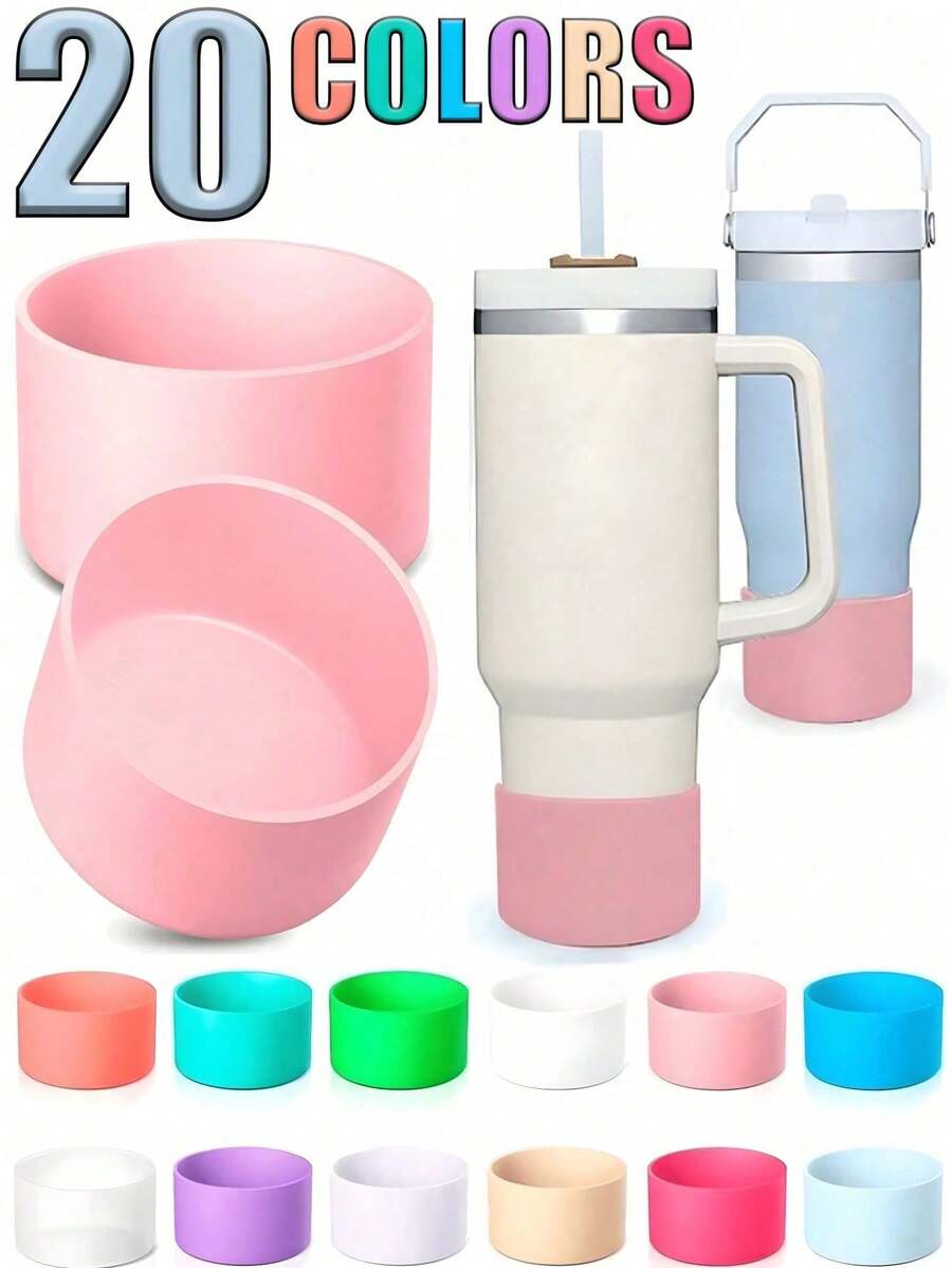 1 pieza Funda protectora de silicona para Tumbler H2.0 de 20-40 Oz y Botella de Agua de 12-24 Oz - Funda para la parte inferior de la taza que se ajusta a los accesorios de la taza (Tumbler no incluido)