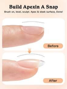 COLOURSMILE 15ml Clear Building Nail Gel Nail Polish For Strengthener Gel Extension Gel Base Coat In A Bottle Soak Off Uv Led Gel Nail Extension - Clear - View 4