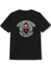 Round Neck T-Shirt With DROPKICK MURPHYS Print, Black Versatile Graphic Men's Top, Gift For Men - Black - View 1