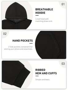 TV GIRL Who Beally Cares Pattern Design Men's And Women's Sports And Leisure Cotton Black Hoodie English Letter Pattern Christmas Thanksgiving Festival Knitted Cyber Monday Holiday Gift New Year Winter Warm Snow  End-Of-Year Thermal Velvet Furry Party Fuzzy Plush - 黑色 - 查看 7