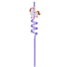 1/6Pcs Reusable Unicorn Straws, Plastic Colored Party Straws, Plastic Drinking Straws For Birthdays, Weddings, Hawaii Parties, Decorations, Easy To Clean, Cute Straws, Party Supplies, And Outdoor Gatherings - Multicolor - View 8