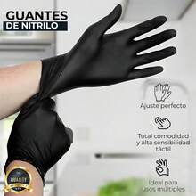 SELECTSHOP Pack De 100 Guantes De Nitrilo Vinil Desechables Sin Polvo Guante Industrial Resistente De Alta Calidad Libre De Látex Guantes Protectores Dise?o Ambidiestro - Rojo y blanco - Ver 2