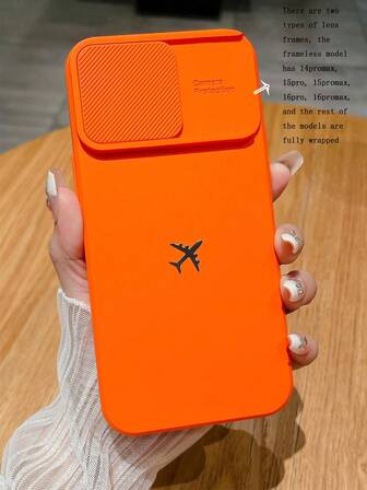 Fashionable New Metal Airplane Logo Anti-Drop Phone Case Protective Cover Compatible With IPhone11/12/13/14/15/16 PROMAX Waterproof Shockproof Scratch Resistant