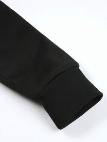 Fashion Apparel Men's Japanese Style Koi Fish Print Hooded Sweatshirt - Autumn Winter Casual Pullover, Yin Yang Symbol And Scale Design, Machine Washable Regular Fit, Comfortable Fabric, Durable Casual Clothing Classic Versatile - 黑色 - 查看 4