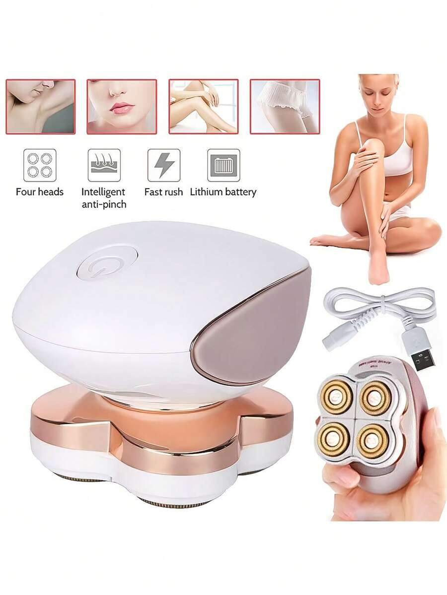 Rotary Electric Shaver And Hair Clipper - USB Rechargeable Full Body Shaver For Women, Face, Chest, Armpits, Bikini, Legs, Arms - Wet/Dry Use, Travel-Friendly Design, Hair Removal Tool, Elegant Trimming Tool, Durable Construction