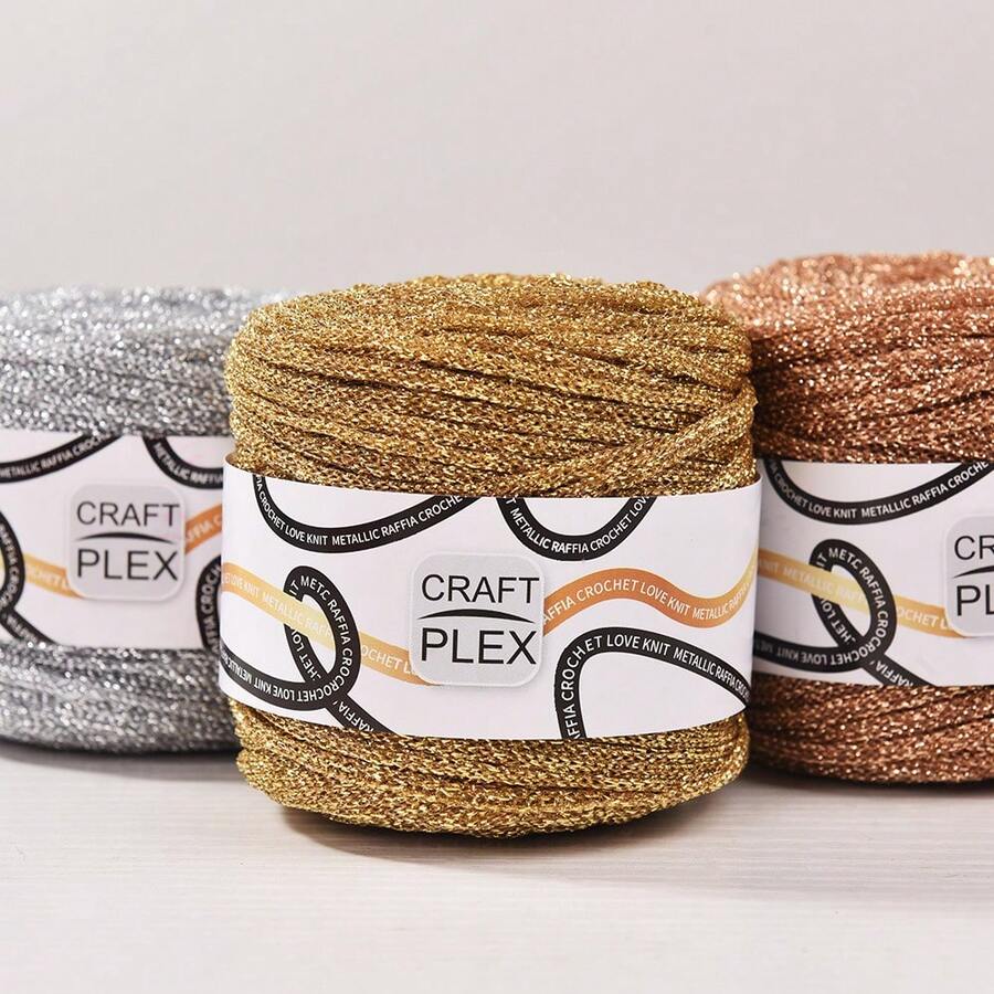 Cuerda artesanal navideña de 3.5mm en color dorado y plateado, 60m para envolver regalos, manualidades DIY, hacer bolsas, joyería y pulseras