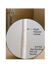 NON SLİP – 2-Pieces Digital Toilet Rug Set – 2 Pieces 60X100 Cm Large, 60X50 Cm Small – Soft Velvet, Non-Slip Sole , Ideal For Bathroom Mat Use. - Creamy White - View 4