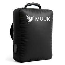 MUUK FITNESS 1 pieza Domi de Box Grande de Lona Ahulada – Maniquí de Entrenamiento Realista para Boxeo, MMA, Muay Thai, Taekwondo y Artes Marciales - Negro - Ver 5
