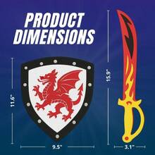 12 Pack Foam Swords And Shields Playset Medieval Combat  Warrior Weapons Costume Role Play Accessories For Party Favors TAOWKI1 - Gói 12 cái - Xem 5