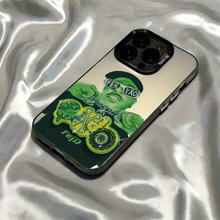 La Funda de Teléfono del Rapero de Moda CLC Compatible con los Modelos de 16, 15, 14, 13, 12, 11 Pro, X, XR, XS, 8 y Plus, Con un Fondo Mate que Protege Caídas17 17promax - Negro - Ver 1