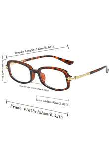 1pc Men Anti-Blue Light Clear Acrylic Frame Glasses Clear Glasses - Multicolor - View 5