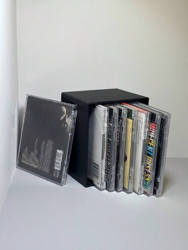 Estantería de almacenamiento de 10 discos CD/DVD, organizador de escritorio transparente para discos, altura de 160 mm