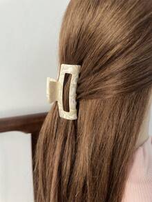 1 件/3 件复古优雅豹纹醋酸纤维方形发爪夹，适合马尾辫、日常发型、简约百搭发饰、春夏发饰秋季配饰