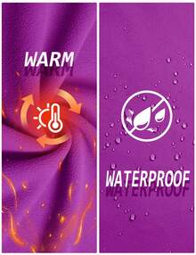 KEFITEVD Women's 3-IN-1 Jackets Waterproof Fleece Jacket Outdoor Skiing Snowboarding Coat - Màu tím - Xem 4