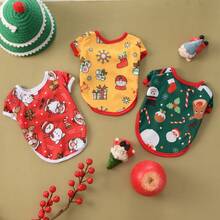 New Pet Clothes Cute Apparel For Cats & Dogs, Christmas Pet Hoodies Suitable For Poodle, Bichon Frise, Small Dogs, Short Style