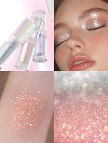 Romantic Beauty RMT: Liquid Eyeshadow With Pearl And Shimmer Effect, Brightens Eye Area Skin, Long-Lasting And Smudge-Proof, Lightweight And Easy To Apply, Suitable For Daily And Party Makeup, Mother's Day Gift, Ideal For Mothers, Wives, Sisters, Girlfriends - Highlighter Eyeshadow - 16 - 查看 3