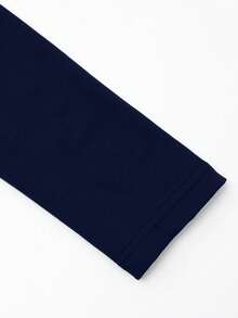 Áo nữ AiTyi, kiểu dáng thoải mái, màu trơn, ôm sát, thời trang tối giản, phong cách Y2K đa năng, phù hợp cho lễ tốt nghiệp, lễ hội hóa trang, lễ Phục sinh, lễ hội âm nhạc, mùa xuân và mùa đông, áo thun cổ tròn co giãn. - Màu xanh nước biển - Xem 8